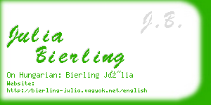 julia bierling business card